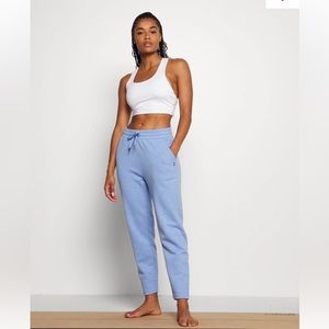 Sweaty Betty High Waist Essential Taper Oversized Trouser Coast Blue Size S